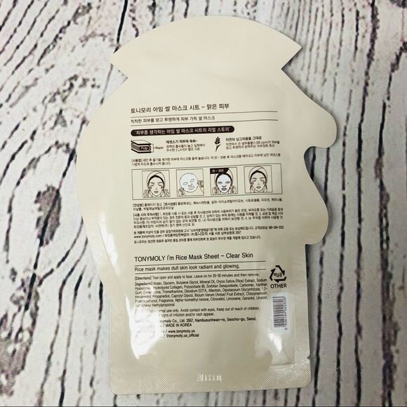 Tonymoly I’m Rice K-Beauty Korean Clear Skin Sheet Mask - Picture 3 of 3